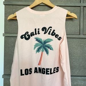 VS PINK LA oversized cut out tank